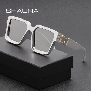 SHAUNA Uri Populare Pătrat ochelari de Soare UV400