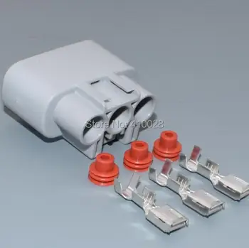 Shhworldsea 3.5 mm QLW 250 3Pin Cablu de Alimentare de sex Feminin Stânga Slot fișa fasciculului de Cabluri a QLW-O-3F-GR culoare gri