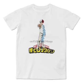 Shouto Todoroki Design Tipărite Tricou Maneca Scurta Amuzant Om Topuri 4XL Desene animate, Moale, de Vară Teuri de Moda Anime Rece T-shirt