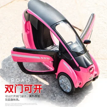 Simulare de Toyota i-road aliaj model de motocicleta copii acoustooptic mașină de jucărie Trage Înapoi Intermitent Muzicale turnat sub presiune Copil Jucărie