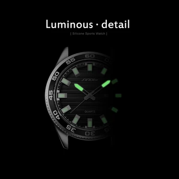 SINOBI de Calitate Superioară din Oțel Inoxidabil Sport Barbati Ceasuri Silicon rezistent la apa Lux Bărbați Cuarț Încheietura Ceas Relogio masculino