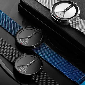 SINOBI Mens Ceasuri de Moda Originale de Design Creativ Ceas de mână din Oțel Inoxidabil Plasă Curea Mens de Afaceri Ceas Relogio Masculino