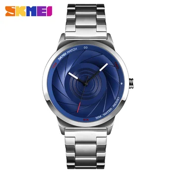 SKMEI 9210 Oameni Simpli Sfert de Ceas de Lux Brățară din Oțel Casual de Afaceri de sex Masculin Ceasuri 3Bar Impermeabil reloj hombre Ceas