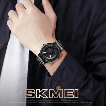 SKMEI 9210 Oameni Simpli Sfert de Ceas de Lux Brățară din Oțel Casual de Afaceri de sex Masculin Ceasuri 3Bar Impermeabil reloj hombre Ceas