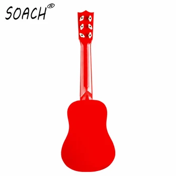 SOACH ukulele 21 inch 6 string copii incepatori practica muzica jucărie din lemn chitara