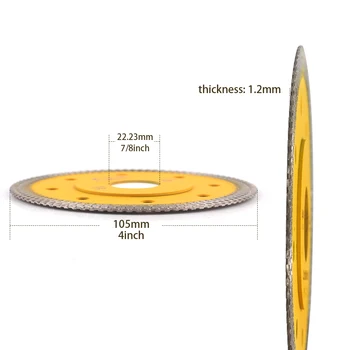 Solidure Brand 105mm cu 1.2 mm super-subțire X diamant de forma placi de porțelan de tăiere lama pentru taiere gresie portelanata