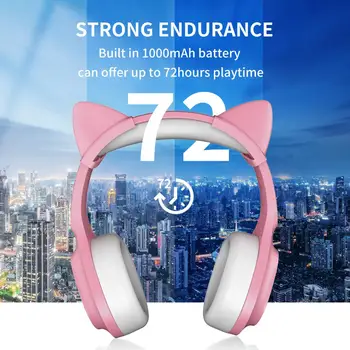 SOMIC Roz Căști Bluetooth setul cu Cască fără Fir 72 de ore de Redare CVC8.0 Reducere a Zgomotului MS300 Roz Sunet Hifi Confortabil de purtat