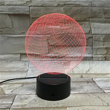 Sport Baschet 3D LED Lampă Lumina de Noapte Dormitor Atmosfera de Petrecere, de Masă Multicolor Băiatul Acasă Decorative de Crăciun, Cadou Baterie
