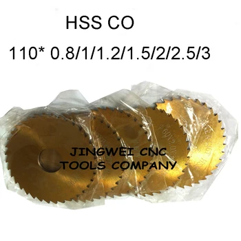 Staniu strat HSS Co circular tăiere ferăstrău freze 100mm*0.8 1.0 1.5 2.0 2.5 3.0 mm pentru oțel Inoxidabil