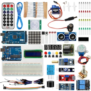 Starter Kit Pentru Arduino UNO R3 &Mega2560 Bord pentru LED LCD 1602 Servo Motor Releu Modulul Senzorului de Învățare de Bază Suite /Cablu USB