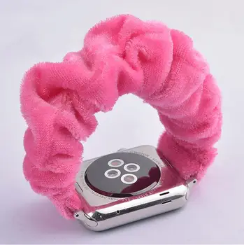 Stofa elastica Curea pentru Apple watch 44mm 40mm Flexibil Pânză banda de Păr pentru femei inteligente încheietura mâinii Elastic de păr banda de Ceas 42mm Bratara 38mm