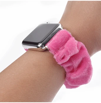 Stofa elastica Curea pentru Apple watch 44mm 40mm Flexibil Pânză banda de Păr pentru femei inteligente încheietura mâinii Elastic de păr banda de Ceas 42mm Bratara 38mm