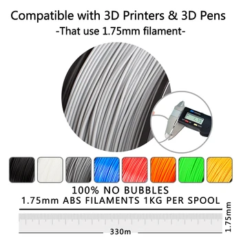 SUNLU ABS 1,75 mm nou filament de 1.75 mm 2.2 KG/1KG cu Bobina imprimantă 3d cu filament de imprimare 3d rezerve pentru copii proiectarea jucarii