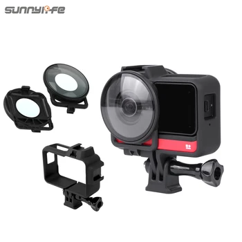 Sunnylife Caz de Protecție Carcasă de Frontieră Capacul Obiectivului Paznici Protector pentru Insta360 O R Panorama Dual-Lens Camera Sport