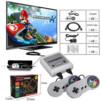 Super TV Mini Joc Consola Suport HDMI 8 Biți Retro Consolă de jocuri Video Built-In 621 Clasic de Jocuri Portabile de Familie + 2 Controller
