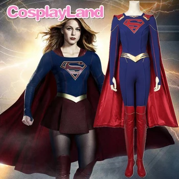 Supergirl Cosplay Costum Fantezie Petrecere De Halloween Costume Supergirl Sezonul 5 Kara Zor-El Costum De Super-Erou Cosplay Accesorii