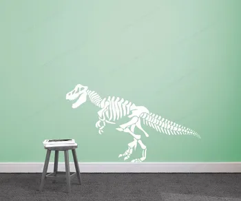 T-Rex Dinozaur Schelet de perete autocolant vinil Schelet de Tyrannosaurus perete decal camera pentru copii decor de perete JH438