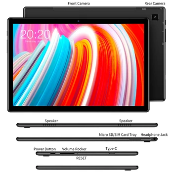 Teclast M40 Tablet 10.1 Inch, 1920x1200 6GB RAM 128GB ROM Rețea 4G&Sun Dual SIM Octa Core Android 10 Tablete PC Camera de 8MP