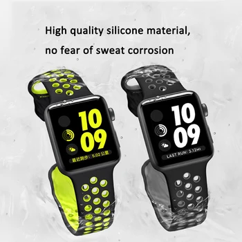 TIke Toker,Brand Sport, curea Silicon pentru Apple Watch Band 42mm Bratara Bratara pentru Apple Watch Curea de Cauciuc iwatch 3/2/1