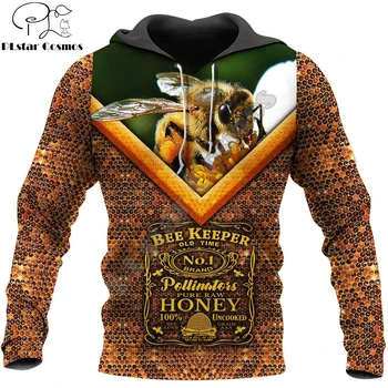 Timp vechi apicultor 3D Imprimate Barbati hanorace Pur Miere Prime de Moda Harajuku Hanorac Unisex Casual jacheta pulover MF-55