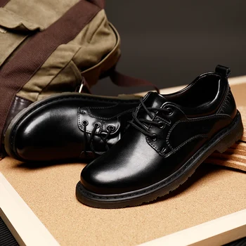 Toamna Iarna Barbati Designer Din Piele Confortabil Handmade Muncă Formală Pantofi Brand De Lux Negru/Maro Dimensiuni Mari 38-47