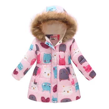 Toamna Și Iarna Copii Sacou Gros Cald Fete Jachete Cu Glugă Cu Fermoar Fata Îmbrăcăminte Exterioară Mai Multe Stiluri De Imprimare De Desene Animate Fete De Strat