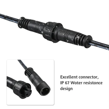Tomshine Cablu de Extensie de Sârmă 5 Pack 1M/ 3.3 Ft 2Pin cu sex Masculin și de sex Feminin Conectori IP67 de Rezistență la Apă pentru Punte de Lumină