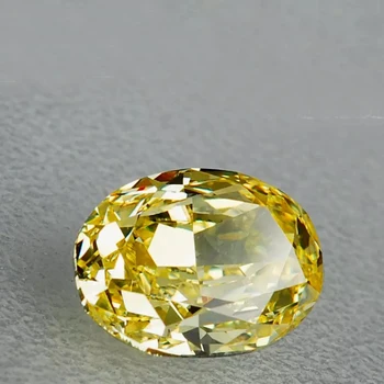 Top de vânzare genial tăiat oval galben cubic zirconia margele vrac fancy vivid yellow pietre pentru a face bijuterii CZ DIY