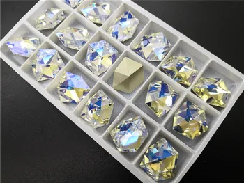 TopStone 8x10mm 18x20mm K9 Cristal de Sticlă Bloc de GHEAȚĂ Stras Pointback Pahar de Cristal de Lux Piatra Bijuterii Accesorii