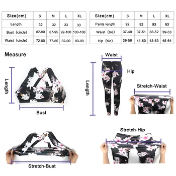 Trening 1 sau 2 Bucata Yoga Set Print Floral pentru Femei Sutien+Pantaloni Lungi Sportsuite Pentru Femei Fitness Costum Sport Femei, imbracaminte Sport