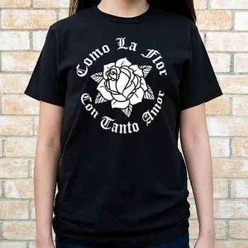 Tricou Negru A Crescut Fata De Flori Print T Shirt Femei Cool Selena Quintanilla T-Shirt Femei, Fete, Latine Graphic Tee Tumblr