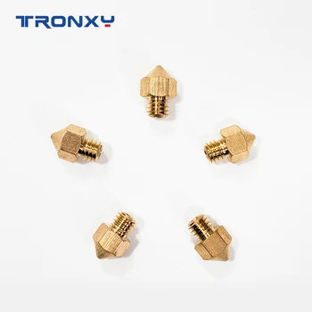 Tronxy 5PCS MK7 MK8 Duza de 0.3 0.2 0.5 mm Cupru Imprimante 3D Părți Extruder Filetate 1,75 mm 3.0 mm Filament Cap de Alamă Duze