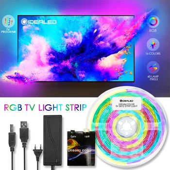 TV LED Strip RGB USB 5V WS2812B Lumină Ambientală Kit pentru Sincronizare Culori Ecran HDTV Desktop PC cu Ecran de Fundal iluminat