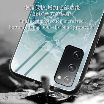 Uftemr Marmură Caz de Telefon pentru Samsung Galaxy S20 FE Caz Valuri Sticla Moale TPU Acoperire pentru Samsung S20 Fan Edition 5G