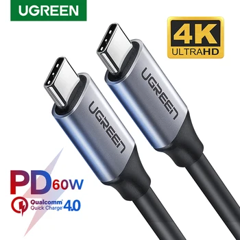 Ugreen USB 3.1 Type C la USB C Cablu pentru Samsung S9 S8 Nota 9 8 PD 60W Încărcare Rapidă 4.0 USB-C Rapid Încărcător Cablu pentru MacBook Pro
