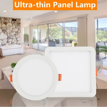 Ultra-subțire LED Panou Plafon Lumina 220V Rotund/Pătrat, Spoturi Încastrate Bucatarie Baie 6W 8W 15W Culoar Loc de Corpuri de Iluminat