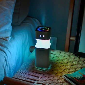 Umidificator de aer USB de Încărcare Spin Decolorare a Condus Lumina de Noapte Aromoterapie Ulei Esențial Aroma Difuzor cu Masina Acasa de Birou