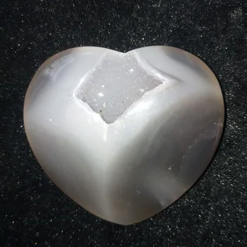 Un pietre Naturale și cristale cristal inima agat cluster de cristal decor acasă palma de piatră foarte frumoasă