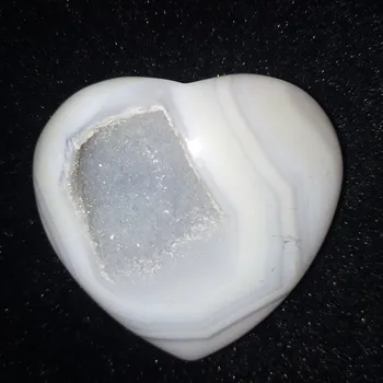 Un pietre Naturale și cristale cristal inima agat cluster de cristal decor acasă palma de piatră foarte frumoasă