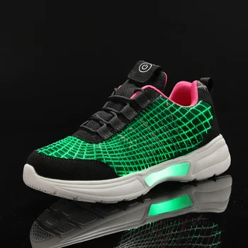 UncleJerry Luminos Adidasi Noi de Fibra Optica Pantofi pentru Femei, Bărbați, Băieți și Fete USB Reîncărcabilă Pantofi pentru cadou de Crăciun