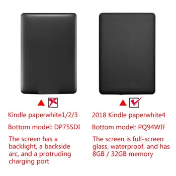 Universal E-books Reader Copertă din Imitație de Piele Coajă de Protecție în Caz Magnetic pentru 2018 Kindle Paperwhite 4 PQ94WIF