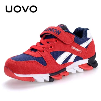 UOVO Primavara Toamna Baieti Adidasi Copii Panza Pantofi Om-a făcut piele de Căprioară Copii Pantofi sport de Moda Sport Copii Încălțăminte Mărimea 29-37#