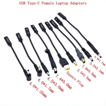 USB 3.1 de Tip C USB de sex Feminin la DC 7.4*5.0 mm 4.5*3.0 5.5*2.5 2.1 Sqaure Putere de sex Masculin Adaptor Încărcător Conector Adaptor pentru lenovo PD