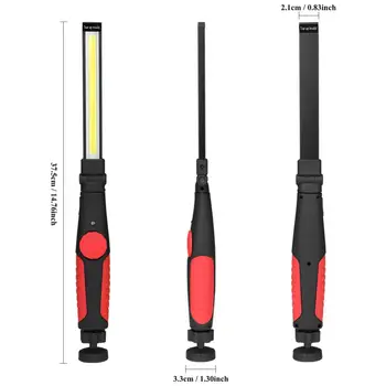 USB de Reincarcare Lucru cu LED-uri de Lumină de Felinar Portabil Magnetic COB Lanterna Roti la 180 de Cârlig Agățat Lampă pentru Masina Repararea/Camping