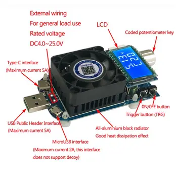 USB Inteligent Declanșator Electronic de Încărcare Încărcare Rapidă Tester Suport QC2.0/Q C3.0/AFC/FCP