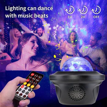 USB LED Star Lumina de Noapte Muzica Înstelat Val de Apă Etapă Proiector Lumina Bluetooth Proiector Telecomanda Proiector Lumina Decor