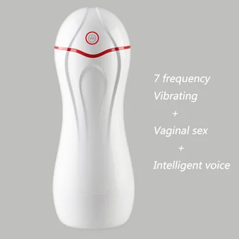 USB Mașină de Sex SENSHOP Vagin Electric de sex Masculin Masturbator Cupa Vacuum Supt Vibrație Puternică Voce Automată Jucarii Sexuale pentru Barbati T