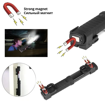 USB Reîncărcabilă COB lumina de lucru Glare LED-uri Lanterna Cu un puternic magnet și Cârlig Potrivit pentru camping, de întreținere,etc.