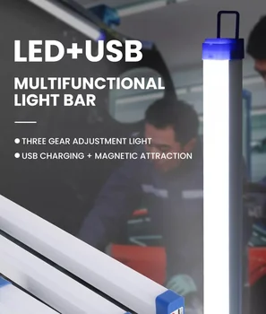 USB Reîncărcabilă LED Cortul Lampa de Urgență Multifuncțional Magnetic 20W 40W 60W pentru Exterior Felinar Portabil Camping Lumina de Noapte
