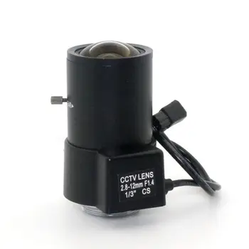 Uvusee 2.8-12mm 1/3 Auto-iris Obiectiv Varifocal Cs-mount Dc Drive pentru Caseta Camera de Securitate Cctv 1/3 Inch F1.4